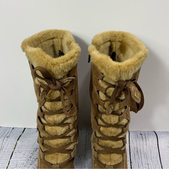 BRILLIANT Insulated Waterproof Suede leather lace up winter boots - Picture 6 of 11